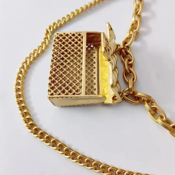 Anthropologie Mini Double Chain Charm Belt/Bag - Picture 7 of 17